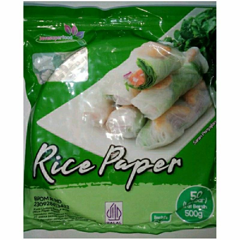 

Java Super Food Rice Paper/Kulit Lumpia Bulat Isi 50 Lembar 500g (HALAL)