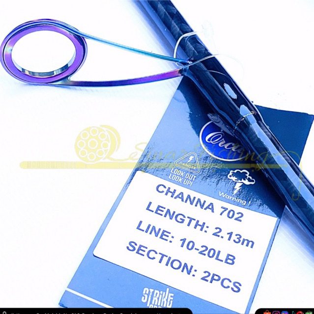 Joran 2.10cm Orca Channa Bahan Graphite Sensitive Rod 10-20LB