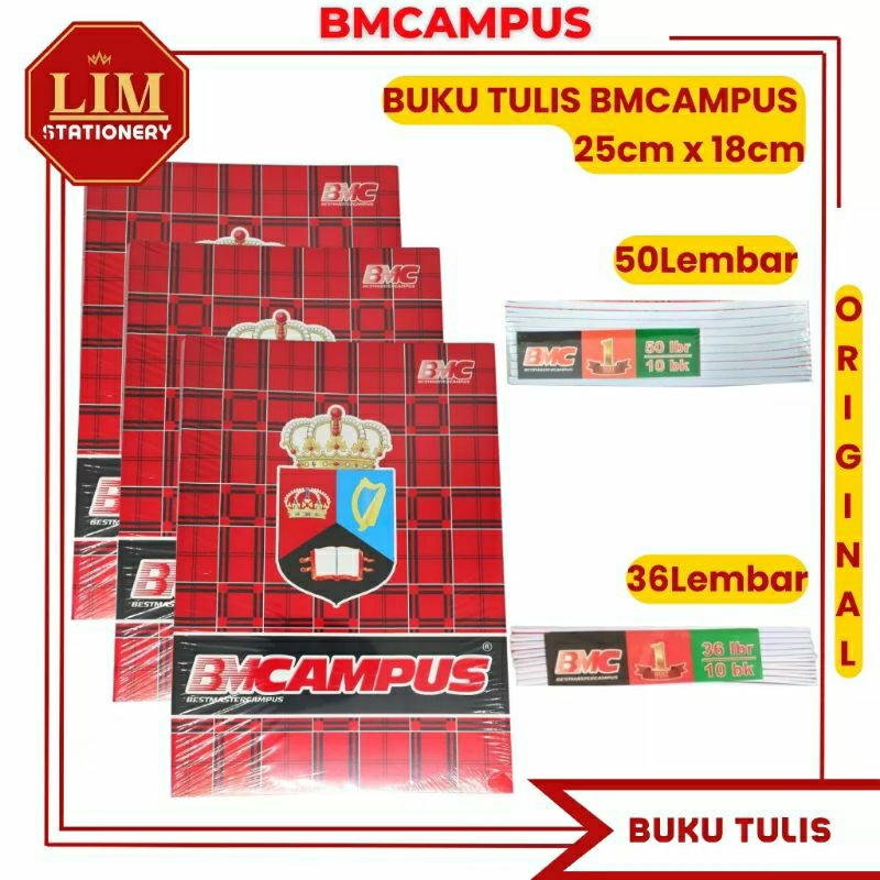 

[Whispers] BUKU BMC CAMPUS 50 LEMBAR 1 PAK ISI 10 BUKU DENGAN KUALITAS KERTAS TERBAI