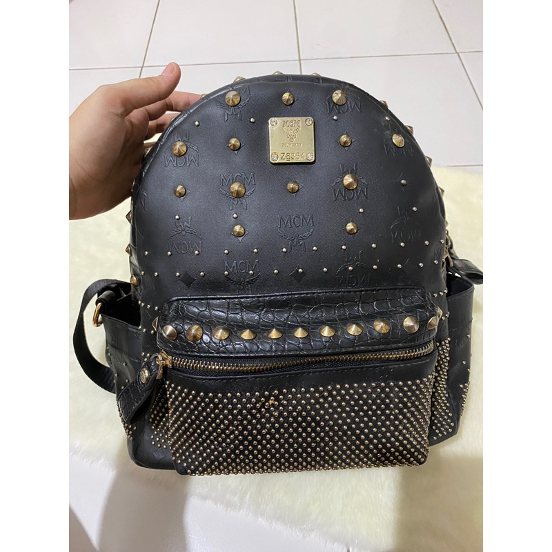 Ransel MCM Hitam Preloved