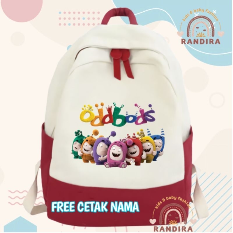 TAS RANSEL ANAK CUDTOM GAMBAR ODDBODS TERBARU