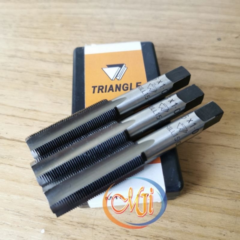 Hantap Set 3 Pcs Mata bor ulir drat baut TRIANGLE Mata hand Tap Size M18 x - 2.5 mm