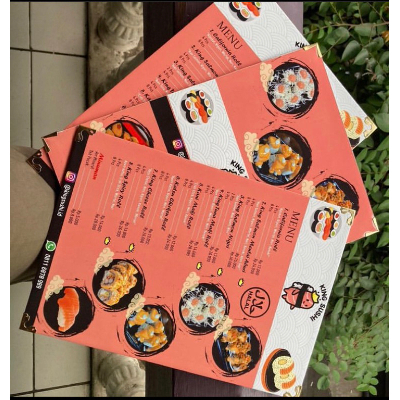 

Papan menu restauran ukuran A4