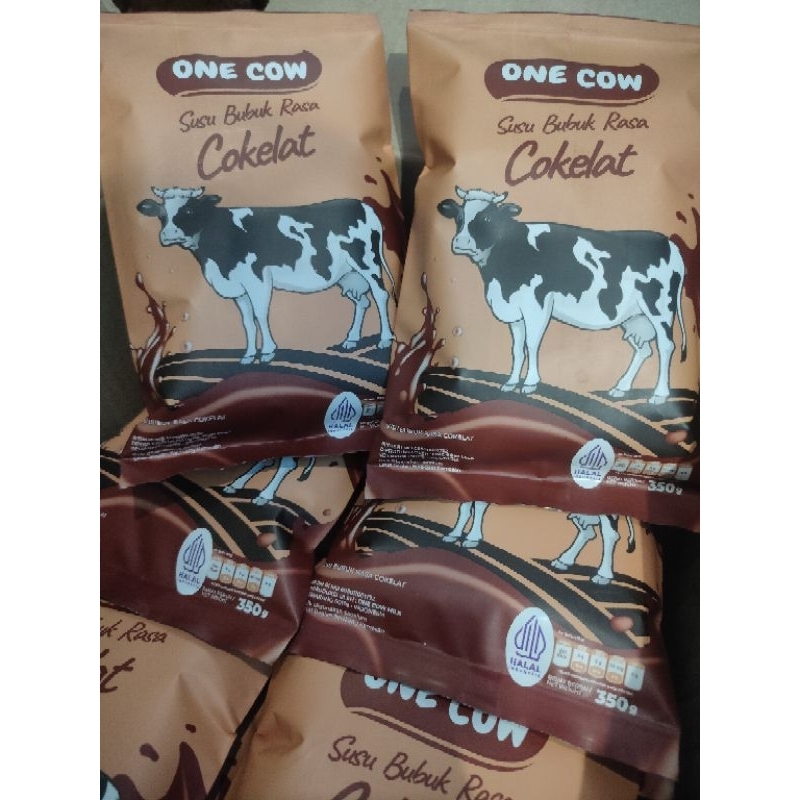 

susu bubuk one cow rasa cokelat 350gr - susu penggemuk .