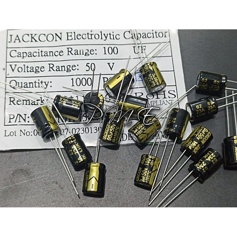 ELCO 100 UF 50VOL JACKCON ORIGINAL. 1PCS