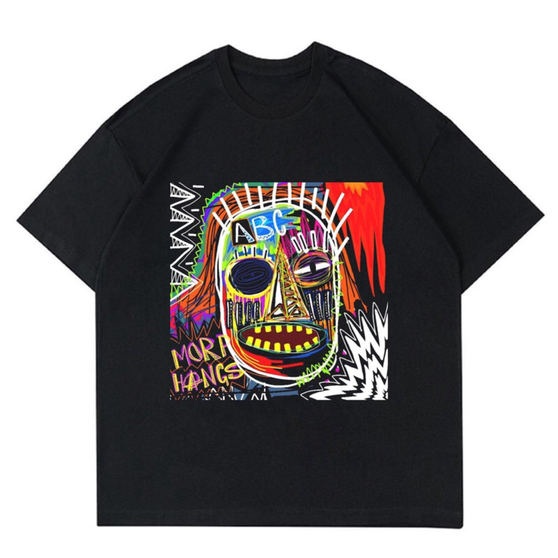 BAJU KAOS STREETWEAR ABSTRAK “MORP HANGS ABC” | T-SHIRT ABSURD ARTIKEL | BAJU KAOS OVERSIZE UNISEX A