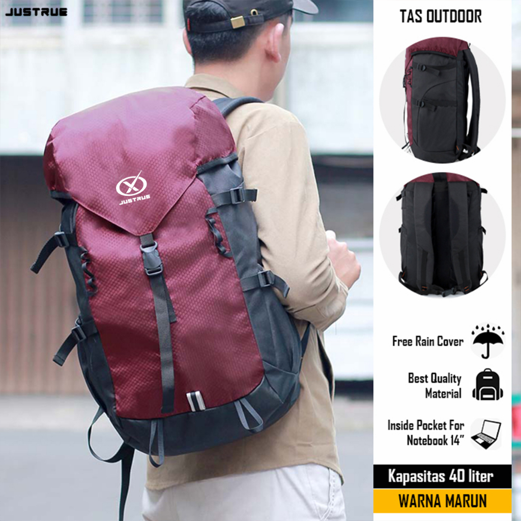Tas Gunung 40 Liter Semi Carrier 40L Ransel Traveling Camping Backpack Hiking Mudik 40liter