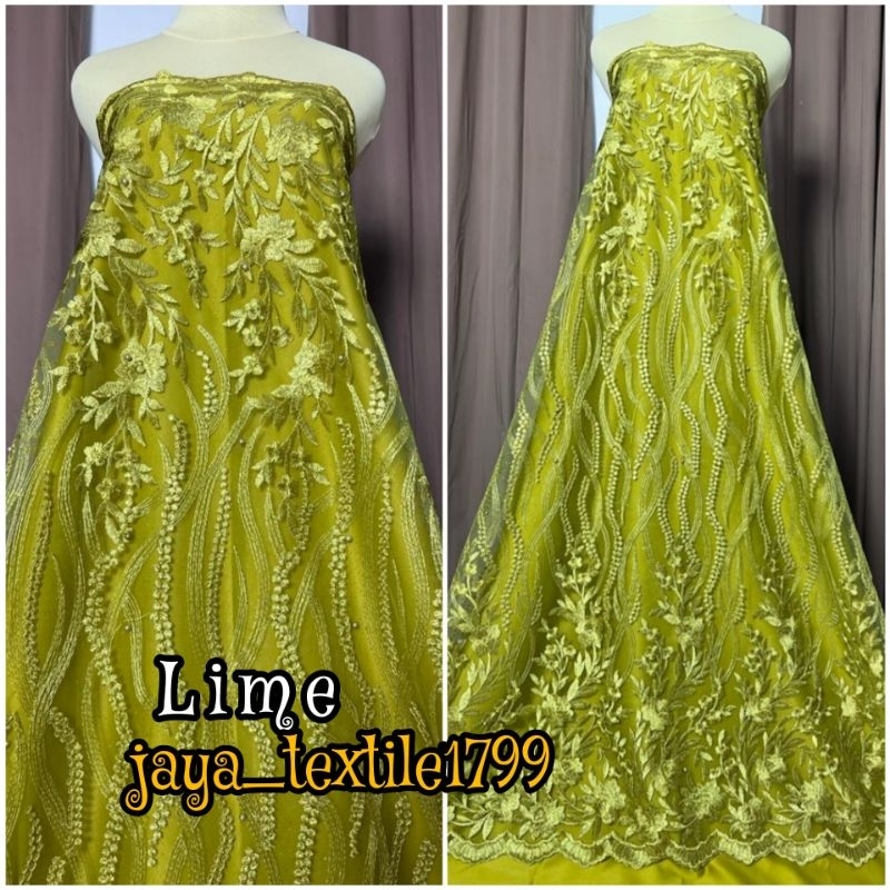 KAIN TILE TULLE AKAR BORDIR// BAHAN KEBAYA METERAN