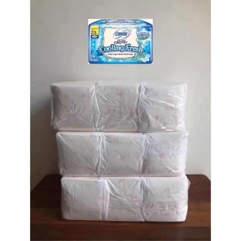 CHARM EXTRA COMFORT COOLING FRESH 23 CM LOSSPACK ISI 100 PCS