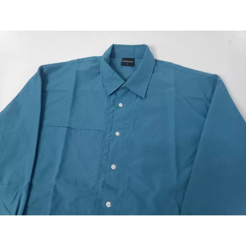Kemeja Lengan Panjang D2Garmentory Basic Biru Tosca-XL/2XL