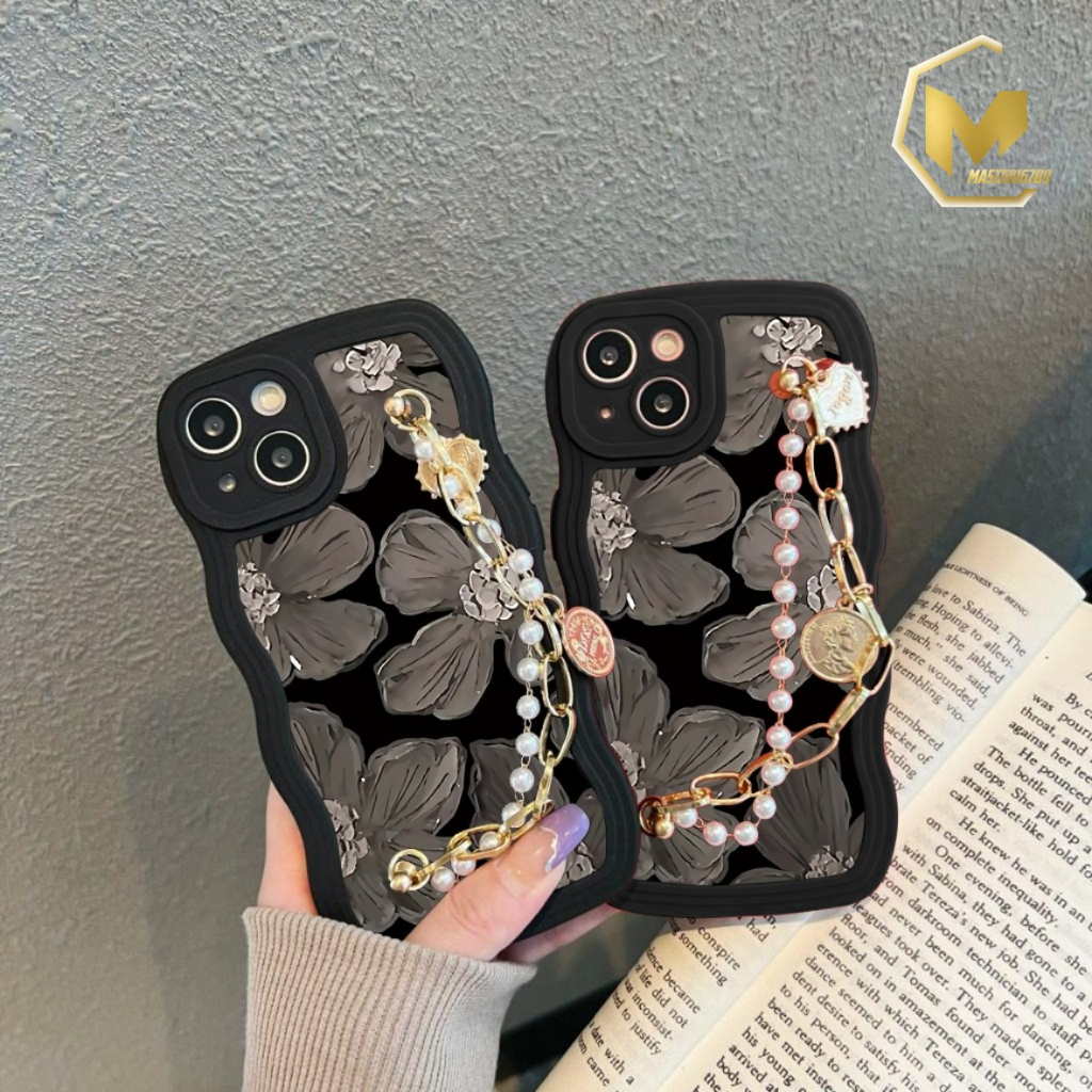 GC44 GC53 CASE CASING SOFTCASE SILIKON WAVY WAVE AESTETHIC RANTAI MUTIARA GRIP FOR  VIVO Y02 Y02T Y12 Y15 Y17 Y15S Y01 Y16 Y02S 4G Y20 Y12S Y20I Y20S MA4927