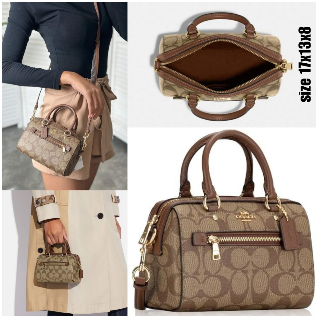 Tas rowan satchel mini sign sadle khaki brown