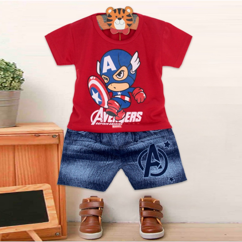 V&amp;Z kids- baju anak setelan jeans anak laki laki/kaos anak murah jeans/baju anak MOTIF JEANS cowok/atasan anak/baju murah anak/setelan superhero/baju anak superheroes