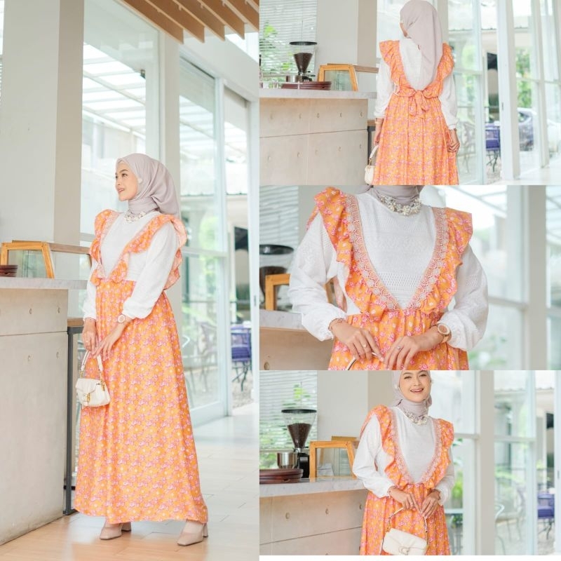 MAXY ADELINE FLOW, SHAKILA BRUKAT, GAMIS HIJAB MUSLIM, MAXY DRESS