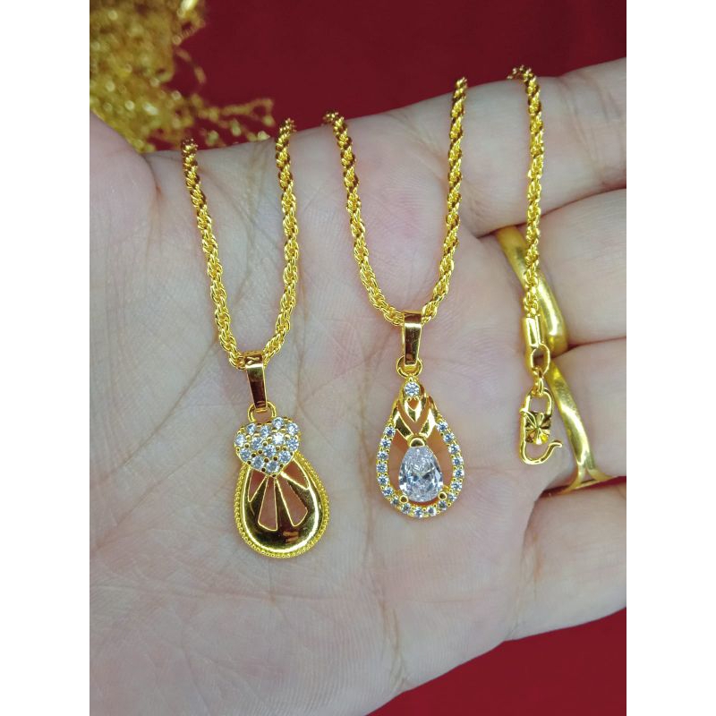 kalung tambang zicron 45cm,50cm dan 60cm lapis emas 24k