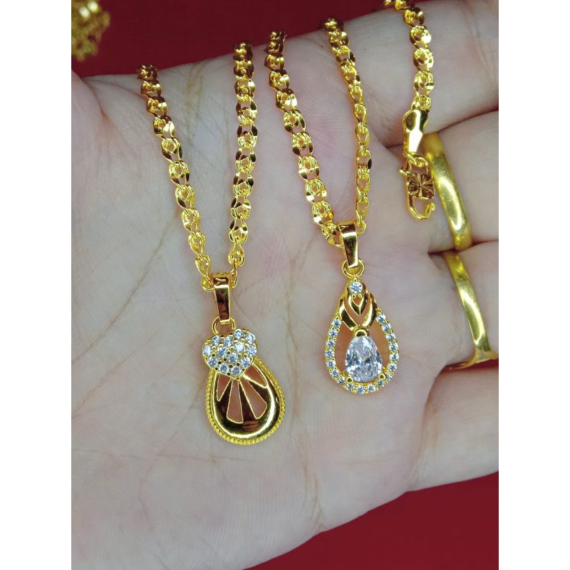 kalung 88 zicron lapis emas 24k