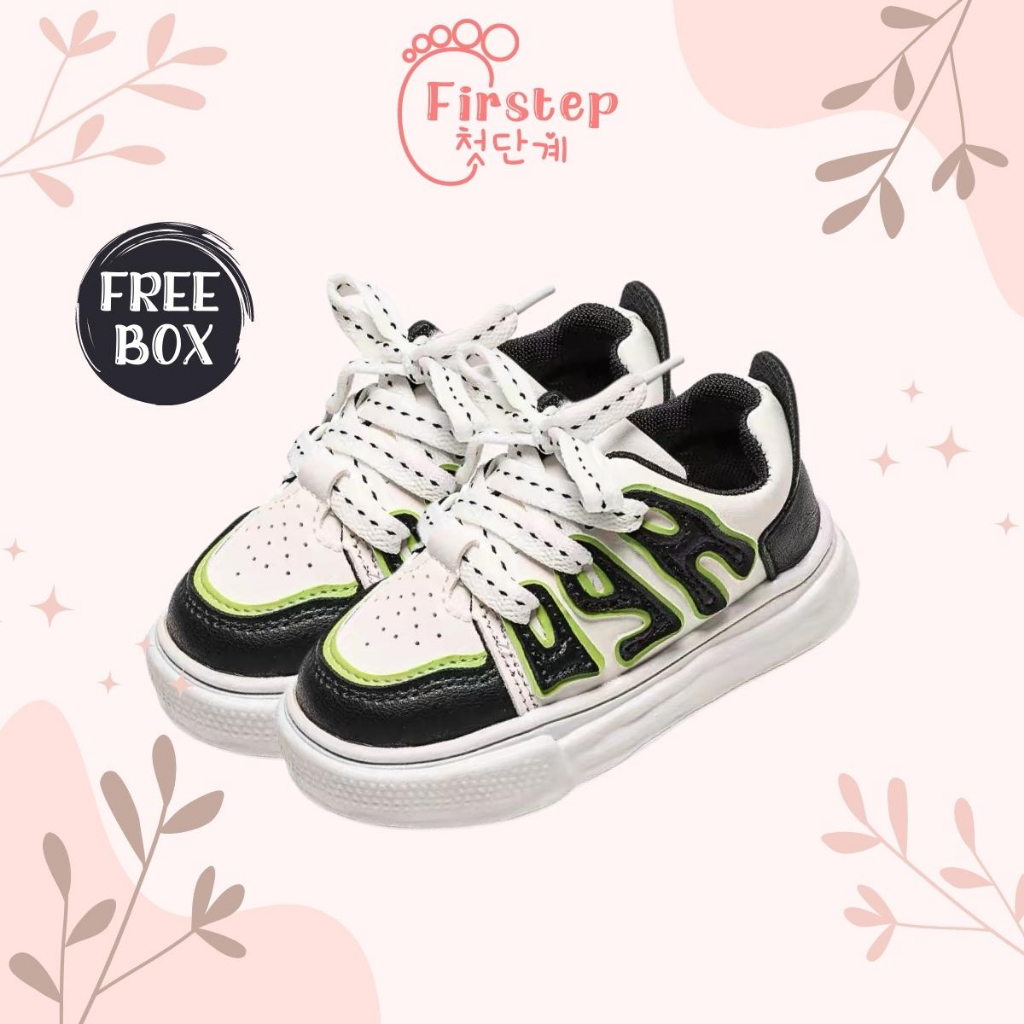 Firstep ❤️ Sepatu Anak Perempuan dan Laki Laki Sneakers Anak Import Canvas 1-7 Tahun FS132