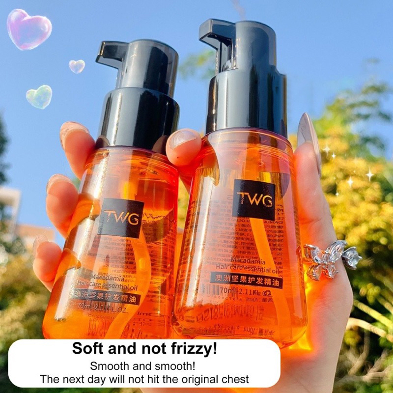 TWG Hair Essential Oil Vitamin E Rambut Memperbaiki Rambut Kering Kusam & Bercabang