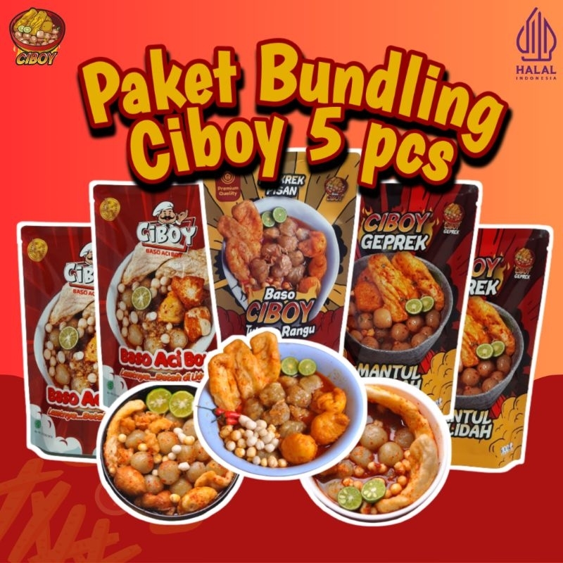 

Paket Bundling Baso Aci Ciboy 5 pcs / Baso Aci Garut