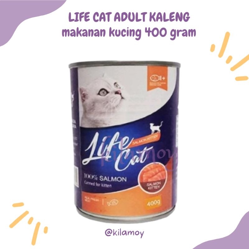 LIFE CAT ADULT 400 GRAM KALENG - MAKANAN KUCING LIFE CAT ADULT  400 GRAM