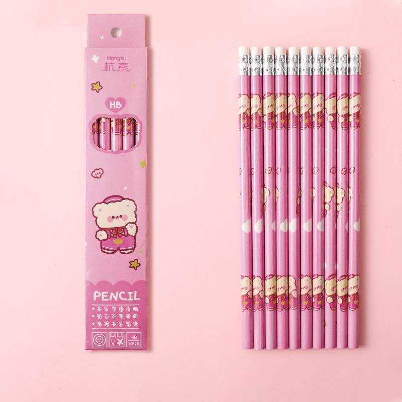 Pensil Set Fancy Isi Banyak Dengan Pemghapus / Set Alat Tulis Sekolah   Ready 3 varian Isi 4 Isi 6 Isi 10