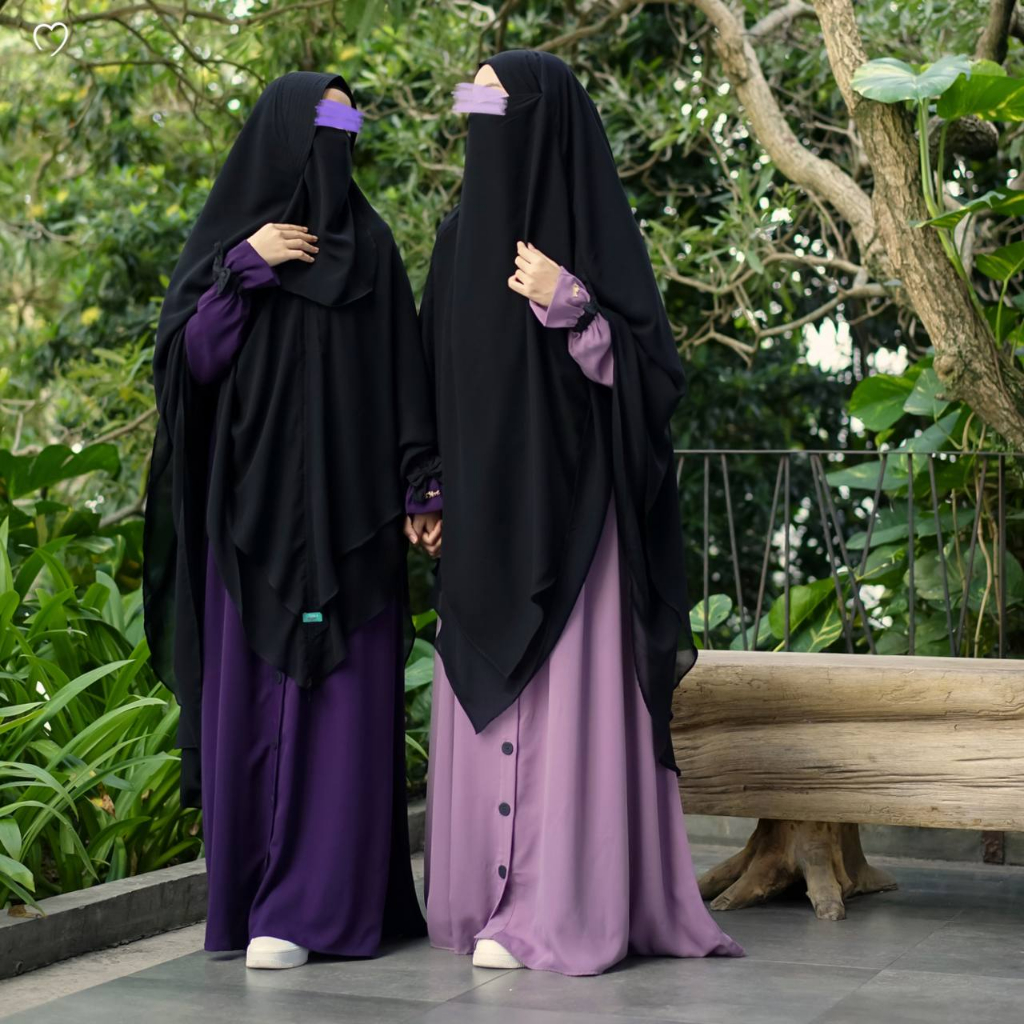 Habeebah Series Set by Mahira 1 / Gamis Cantik / Gamis Satu Set Khimar / Mahira Indonesi / Mahira Or