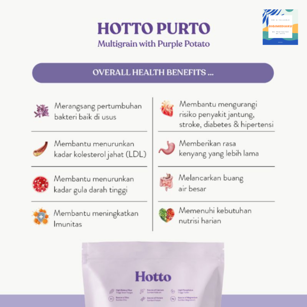 BUNDLING PROMO Hotto Purto Multigrain with Purple Potato (2 pouch) Meal Replacement