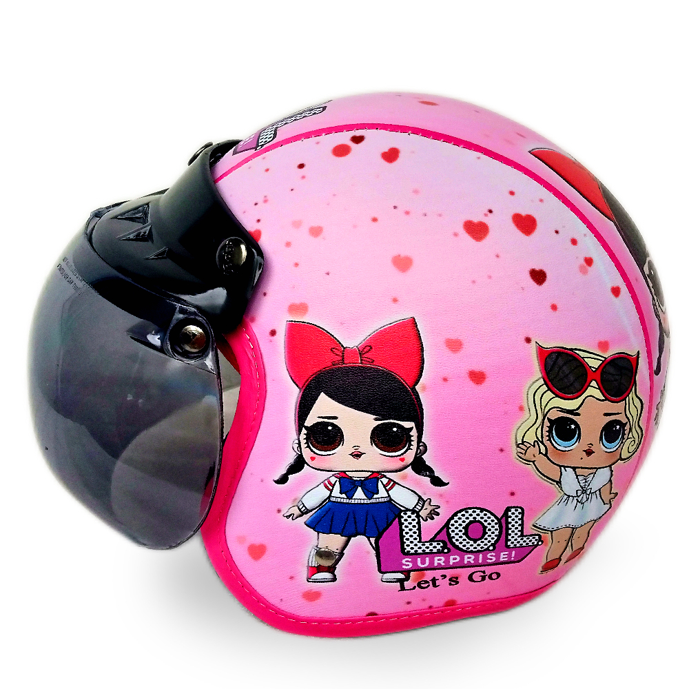 Helm Bogo Anak Untuk Umur 2 sd 7 Tahun Berbagai Karakter Lol pink