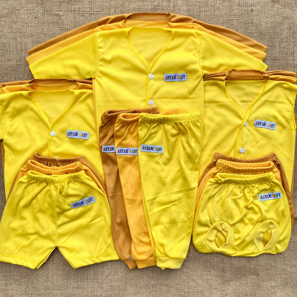 18 PCS Baju Bayi Baru Lahir Celana Bayi Baru Lahir Seri Kubus Asyam Baby