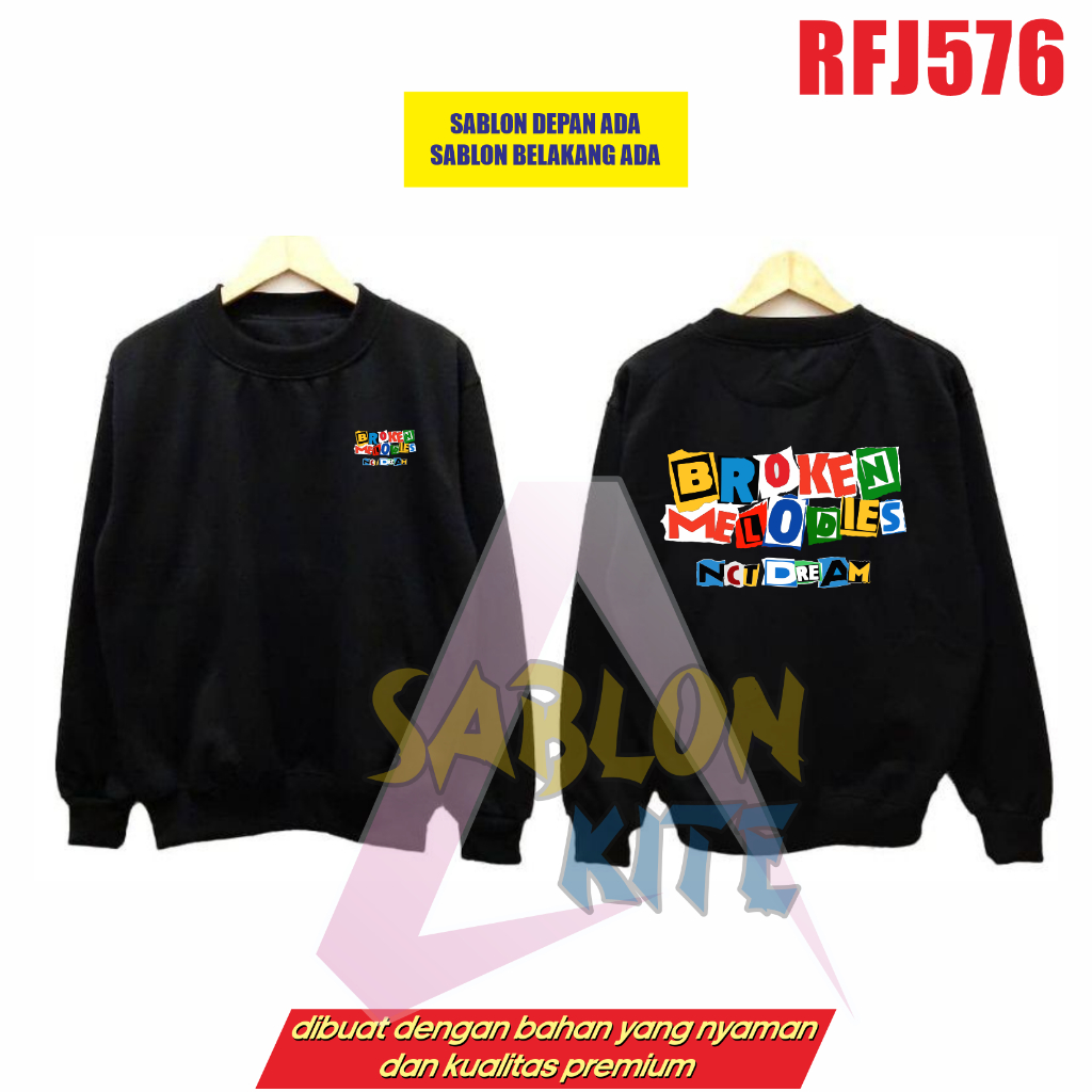 Gratis Fotocard Jaket hoodie Broken Melodies RFJ576 sablon depan belakang jeno jisung