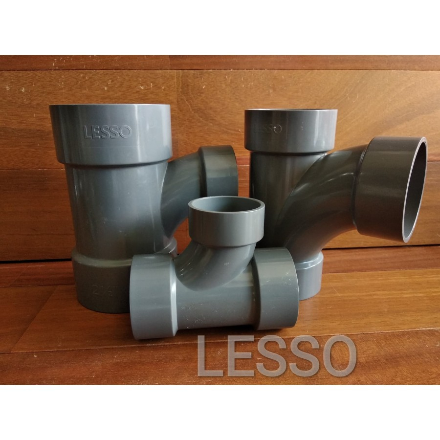 Tee Y Pvc 6" inch Lesso D 90* Large Radius Tee Cabang Sambungan Pipa