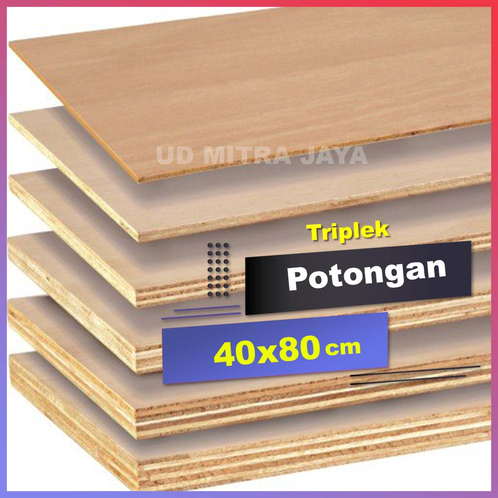 Triplek tebal 5mm ukuran 40x80