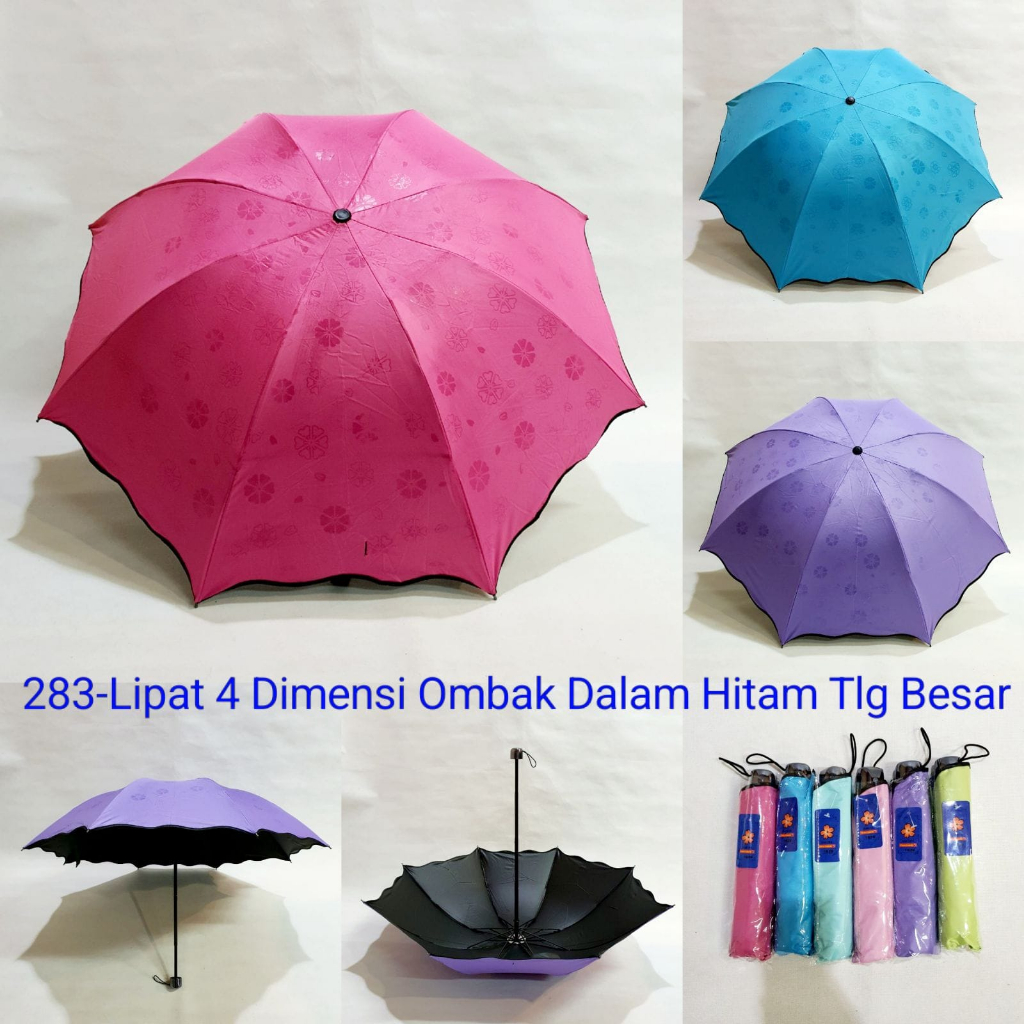 Payung Lipat 4 Ombak Magic Umbrella Motif Dimensi Muncul Motif Ketika Basah 283 | Free Bubble Wrap