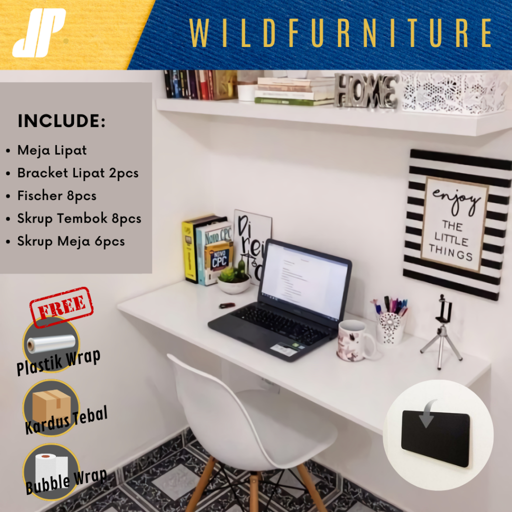 MEJA BELAJAR MINIMALIS / MEJA LIPAT DINDING / MEJA DINDING / MEJA TEMPEL DINDING / MEJA GANTUNG / ME