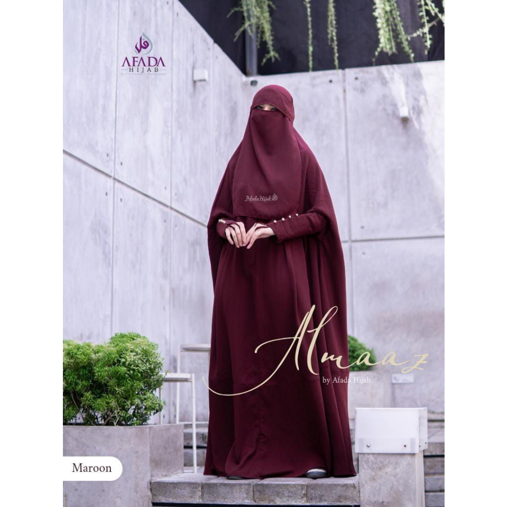 ALMAAZ OVERHEAD by AFADA klambieakhwat | long khimar bahan kashmir