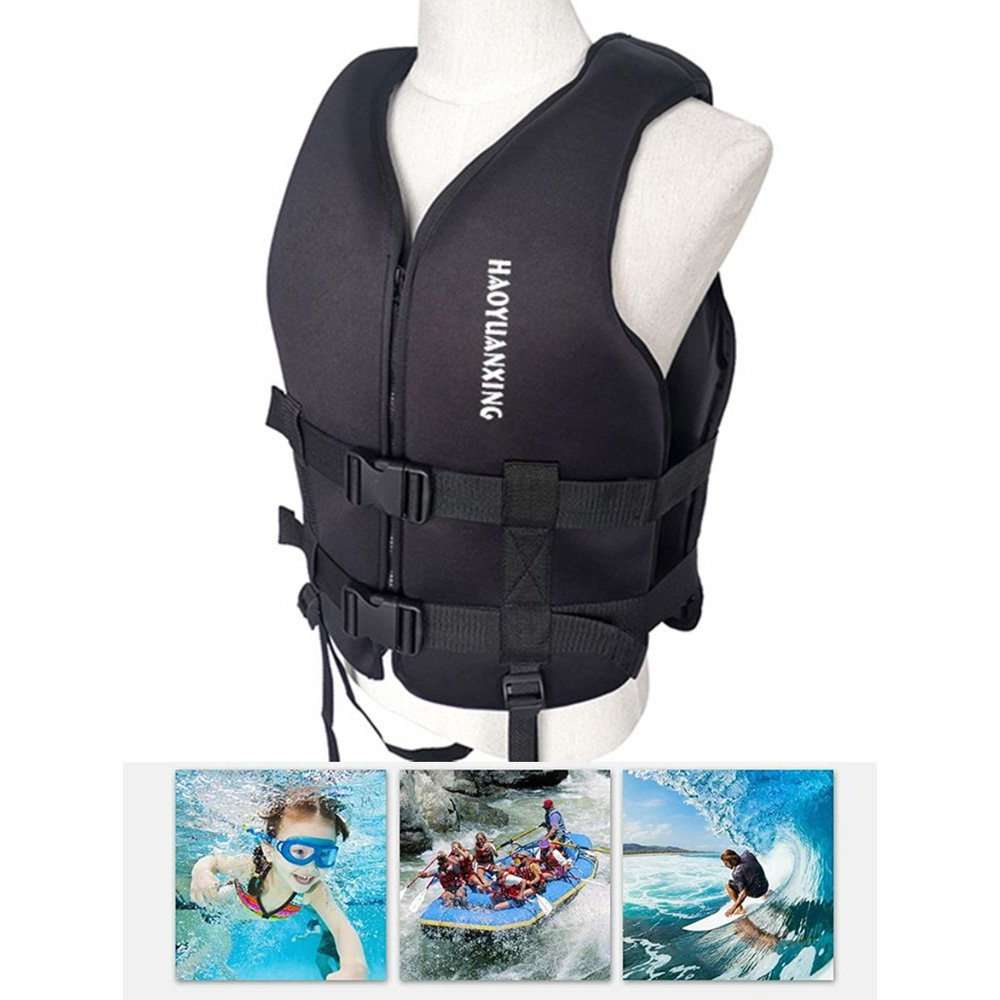 HAOYUANXING Jaket Pelampung Renang Dewasa Life Jacket Water Sport Vest M - JR-38 - Black