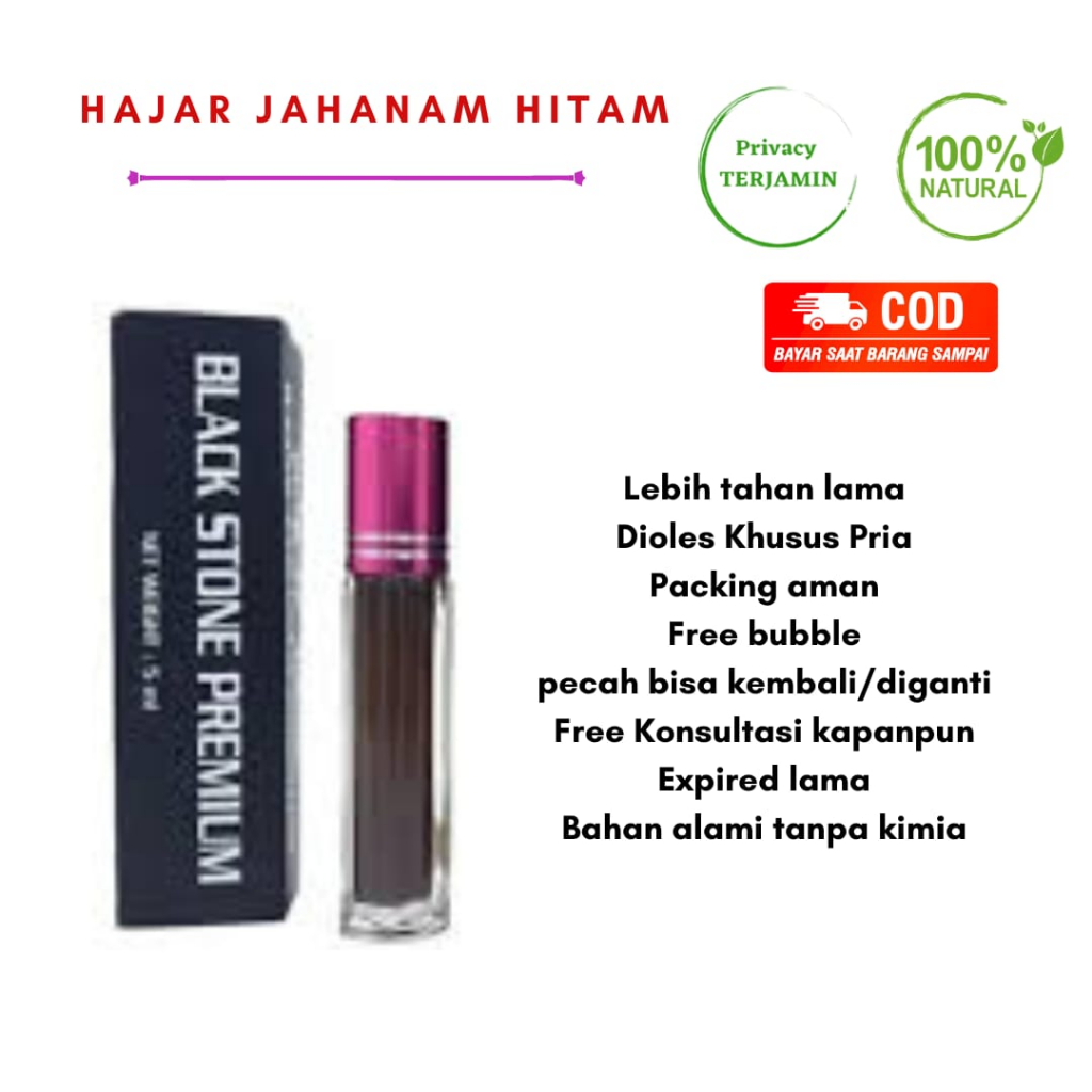 BISA COD - Obat Minyak Oles Pria Kuat Tahan Lama Hajar Jahanam Hitam Asli Murah Terlaris