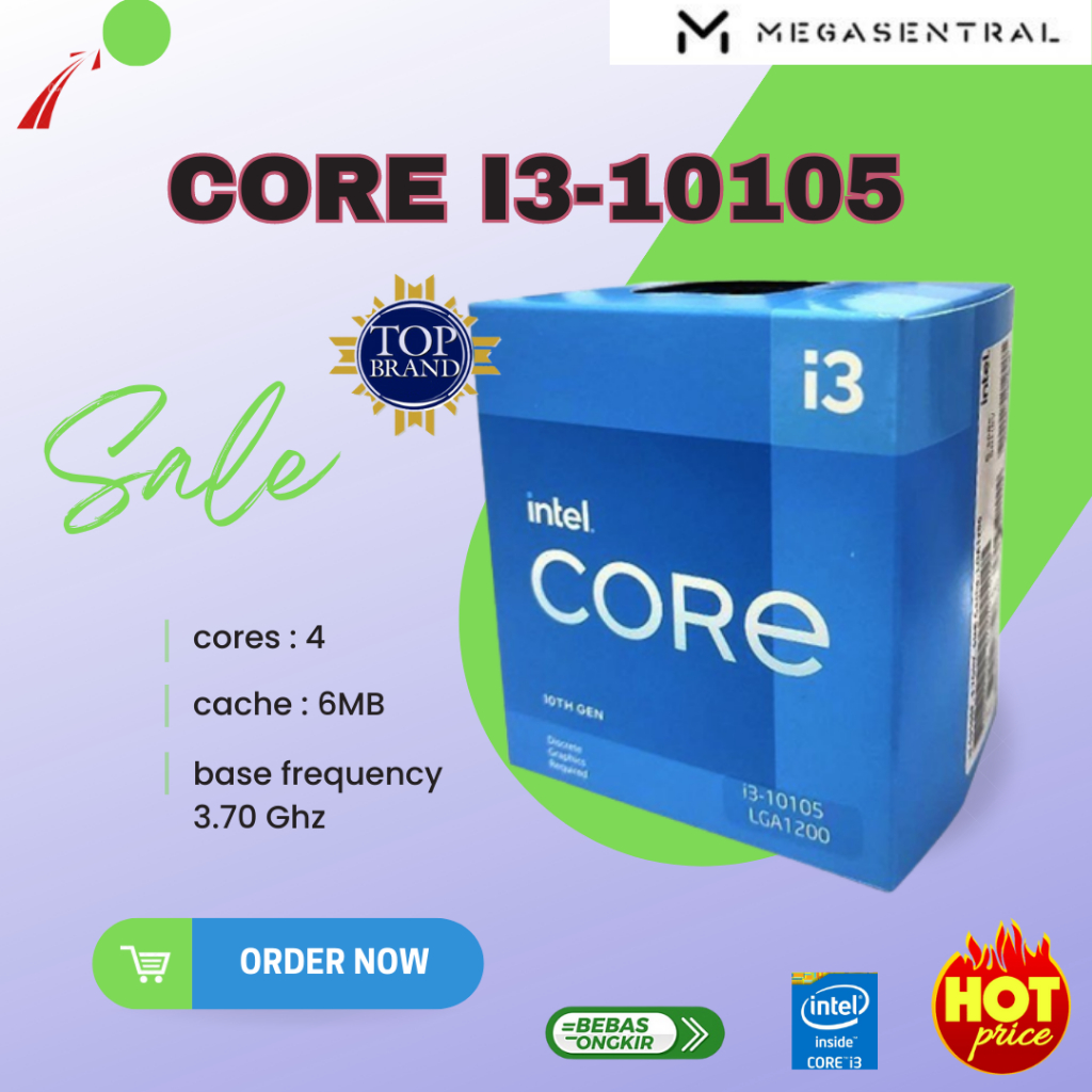 PROCESSOR INTEL CORE i3-10105 BOX 3.7GHZ GEN 10 SOCKET 1200