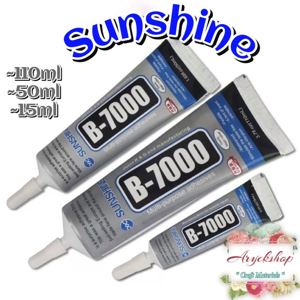 

LEM B7000 MERK SUNSHINE 110ml 50ml 15ml Lem serbaguna Lem kuat Lem LCD Lem Craft Aksesoris