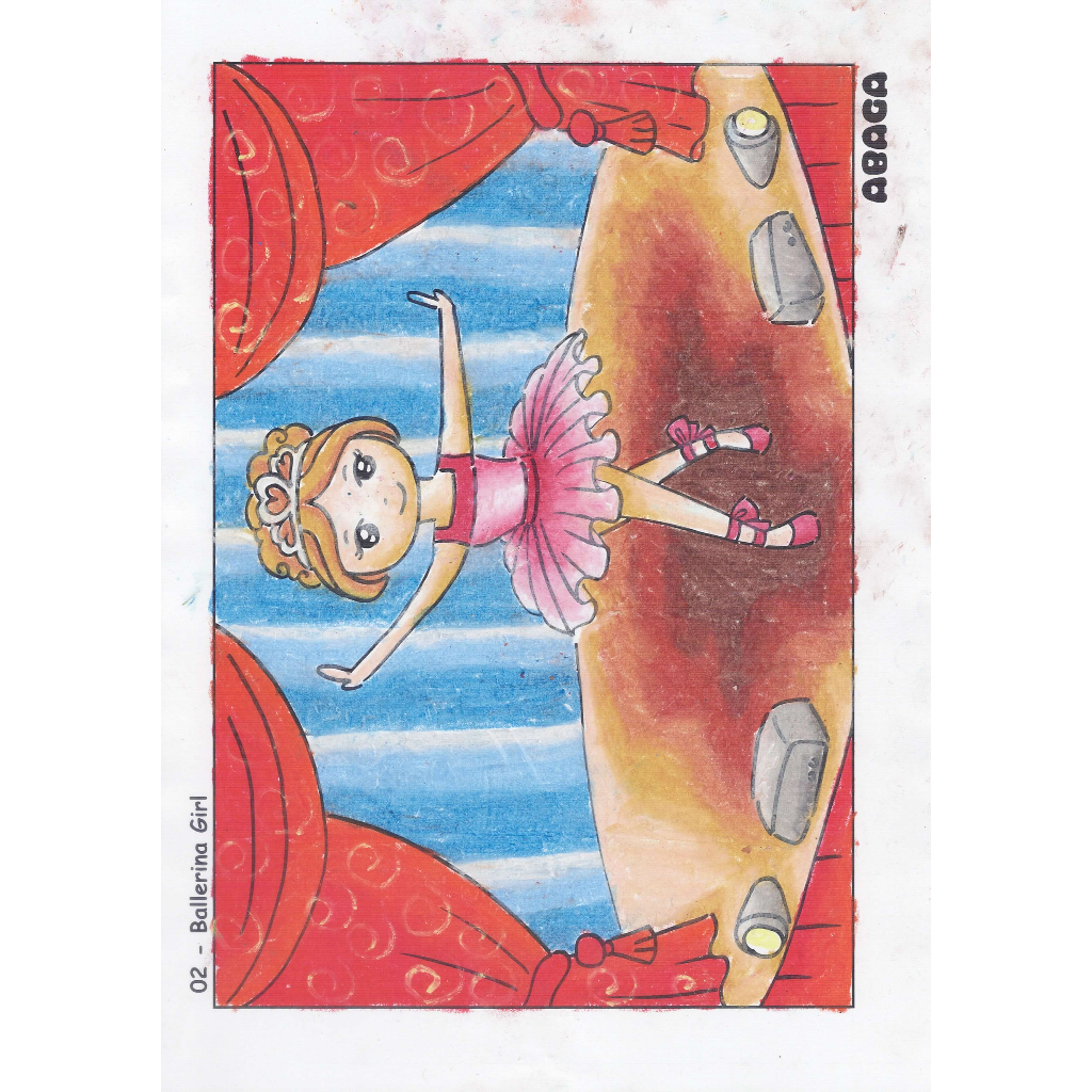

Lembar Mewarnai Anak Teknik Pastel / Ballerina Girl / Smart Coloring Page