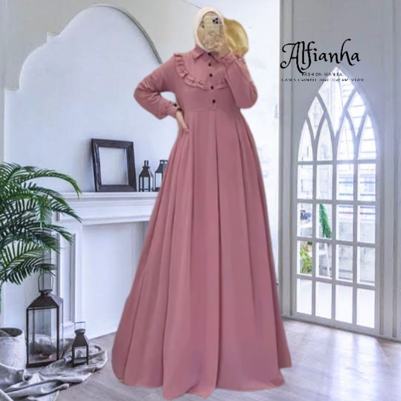 Lyra Maxi Gamis Crinkle Airflow Premium