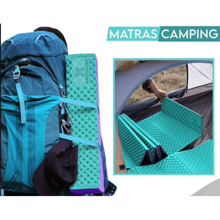 Sleeping pad / Matras camping / Matras camping lipat / Matras lipat/Alas tidur lipat / Hiking Traveling Sleeping Pad Outdoor Portable