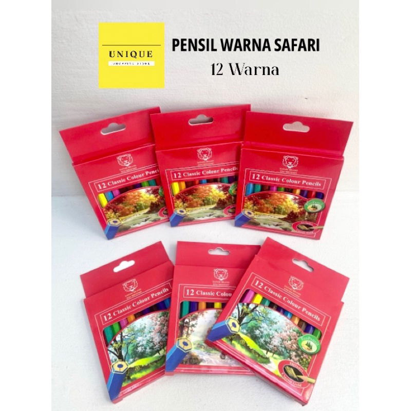 

Unique store pensil warna safari 12 warna (1 set)