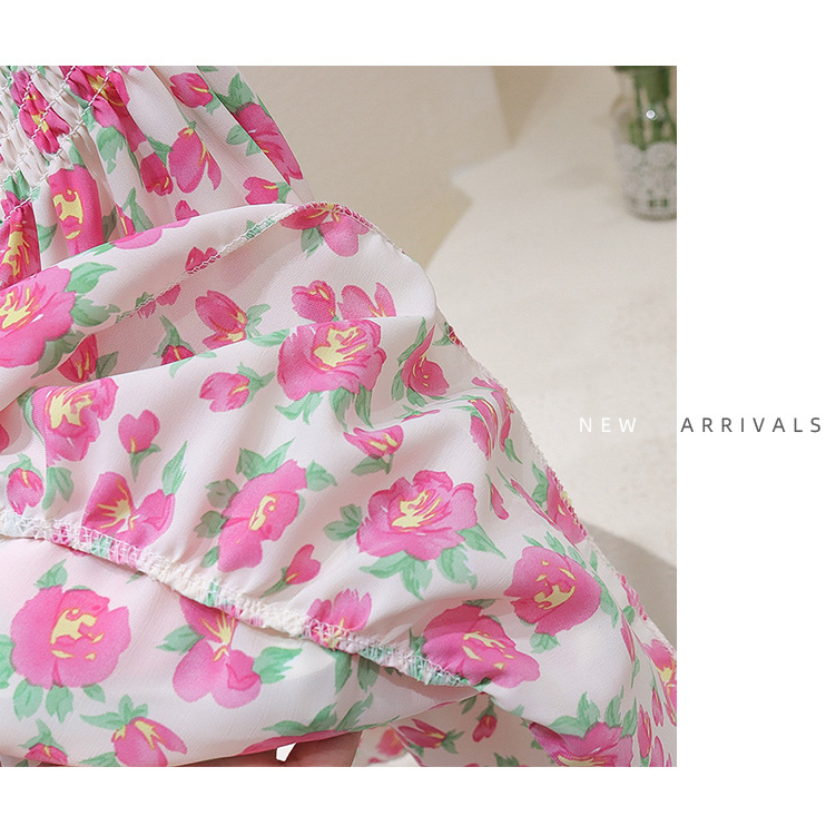 &lt;FREE GIFT TAS&gt; 1-7thn baju dress vintage valentine bunga anak perempuan Lengan pendek Dress anak perempuan import