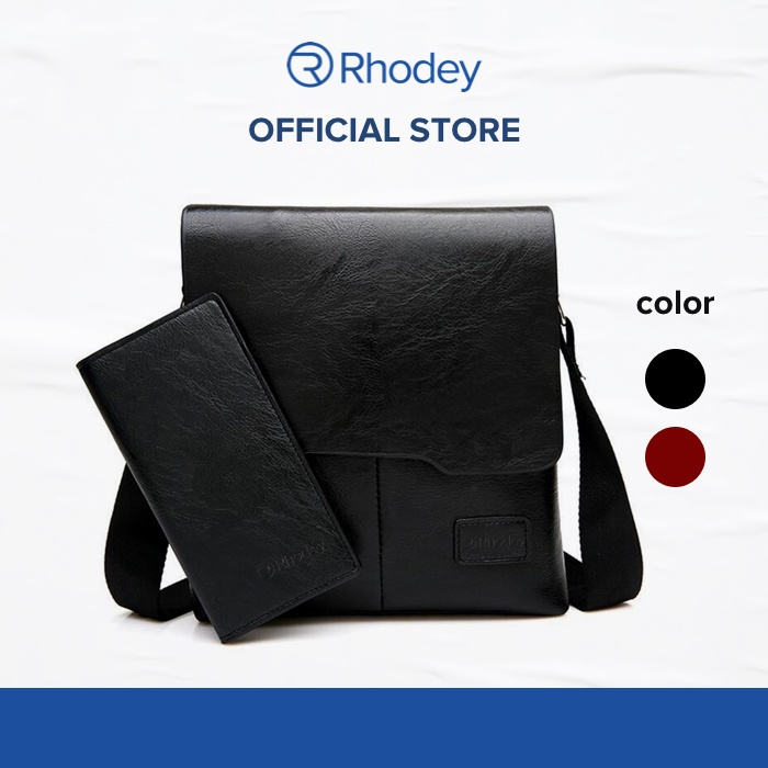 Rhodey / Tas Selempang FREE Dompet - Messenger Bag Large Pria Dompet