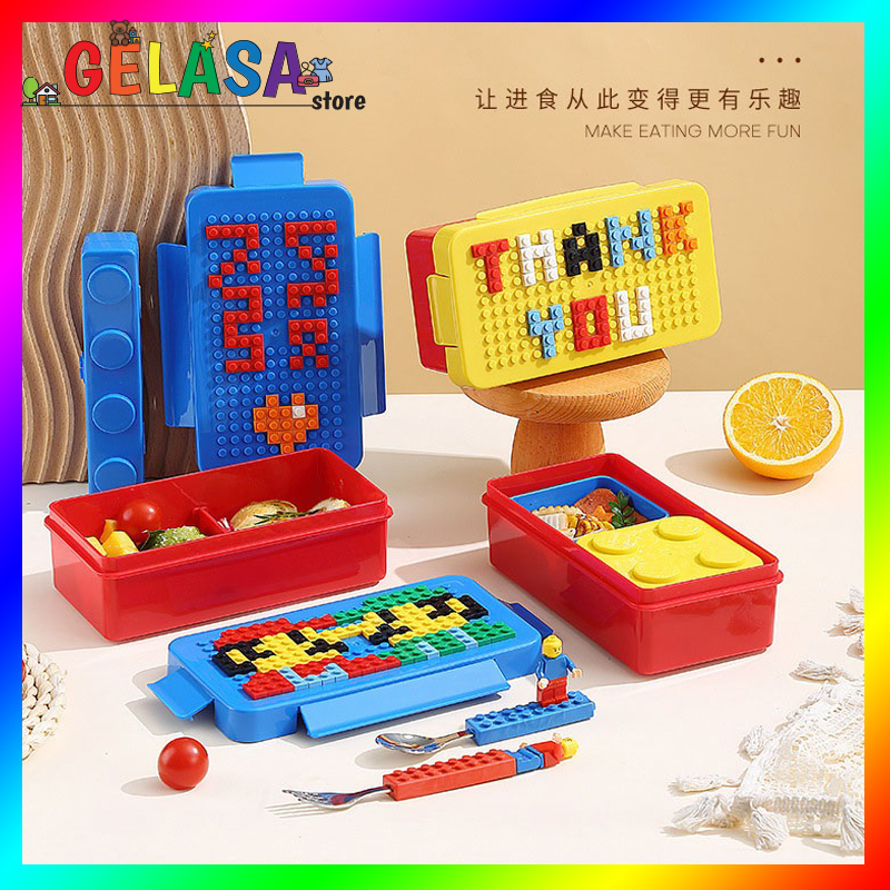 Gelasa Kotak Makan LEGO Lunch Box Tempat Makan Bekal Anak 1 Set