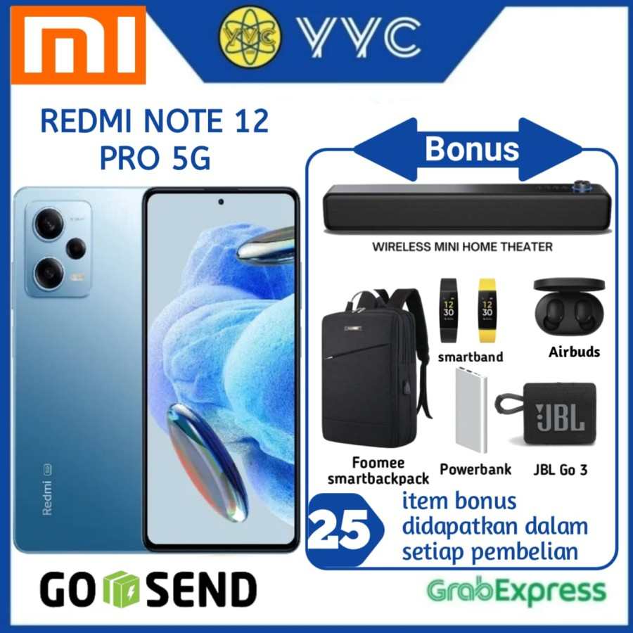 Xiaomi Redmi Note 12 Pro 5G Ram 8/256GB [Ram 8GB Internal 256GB] - Garansi Resmi