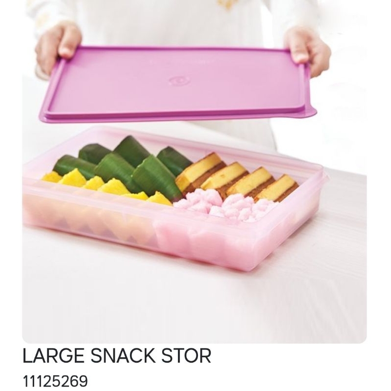Tupperware LARGE SNACK STOR (1) KOTAK KUE PINK