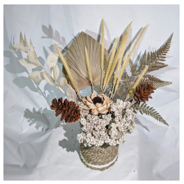 dekorasi hias rumah bunga estethik /satu set bunga kering dan vas/daun palem