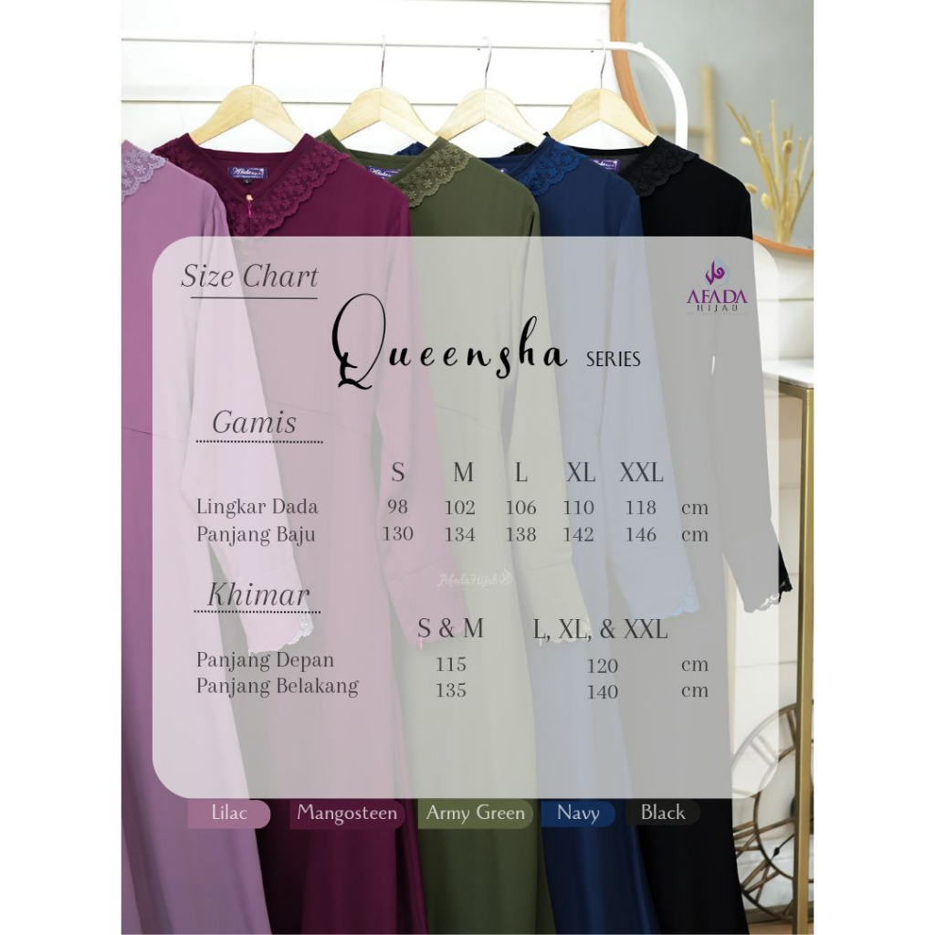 QUEENSHA SET GAMIS by AFADA klambieakhwat | Bahan wolfis deluxe